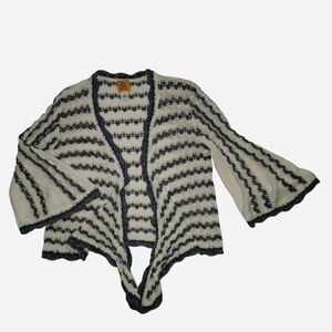 Ruby Rd Women's White and Blue Cardigan